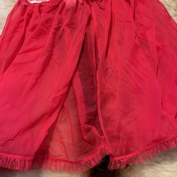 Victoria’s‎ Secret Red Lace Sheer Lingerie Tank - Picture 5 of 9